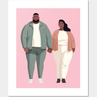 black couple Posters and Art
